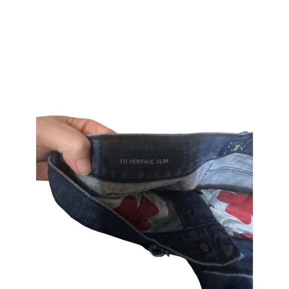 Lucky Brand 121 Heritage Slim Fit Mens Blue Denim Jeans Size 32X32 - Picture 5 of 5